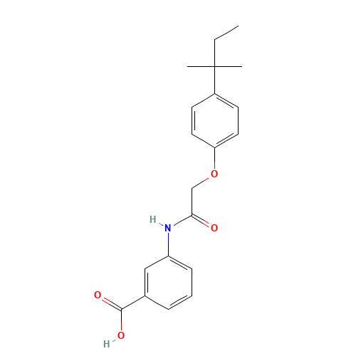 3-[[2-[4-(2-methylbutan-2-yl)phenoxy]acetyl]amino]benzoic acid (CAS: 649773-66-0) - Related Chemical Product