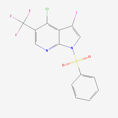 1-(benzenesulfonyl)-4-chloro-3-iodo-5-(trifluoromethyl)pyrrolo[2,3-b]pyridine (CAS: 1299607-80-9) - Related Chemical Product