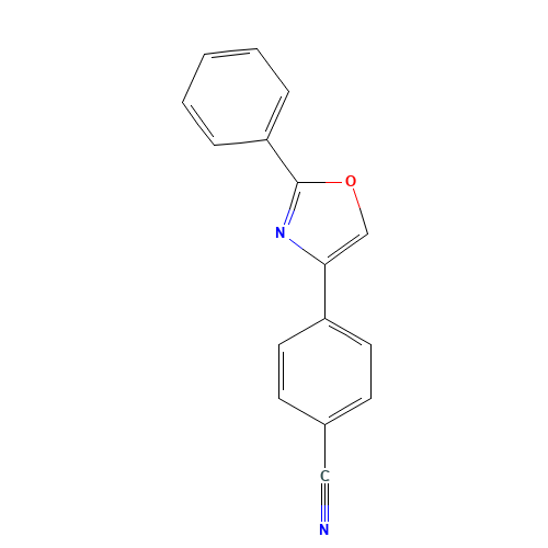 4-(2-phenyl-1,3-oxazol-4-yl)benzonitrile (CAS: 934609-94-6) - Chemical Structure and Molecular Formula 