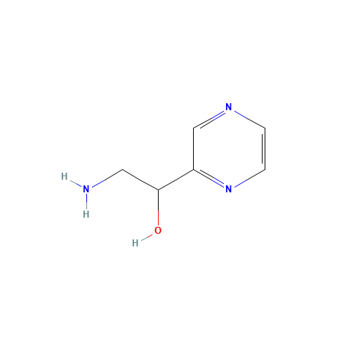 2-amino-1-pyrazin-2-ylethanol (CAS: 854928-20-4) - Chemical Structure and Molecular Formula 