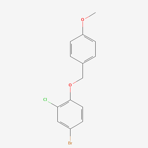 4-bromo-2-chloro-1-[(4-methoxyphenyl)methoxy]benzene (CAS: 1026089-27-9) - Chemical Structure and Molecular Formula 
