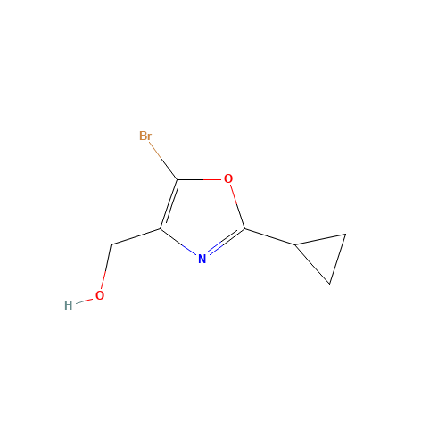 (5-bromo-2-cyclopropyl-1,3-oxazol-4-yl)methanol (CAS: 1240604-79-8) - Chemical Structure and Molecular Formula 