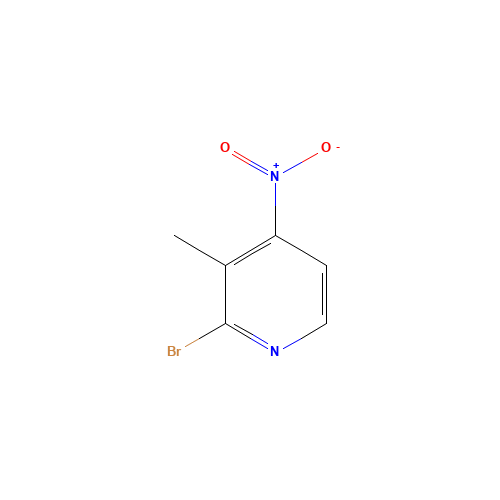 2-bromo-3-methyl-4-nitropyridine (CAS: 79055-55-3) - Chemical Structure and Molecular Formula 
