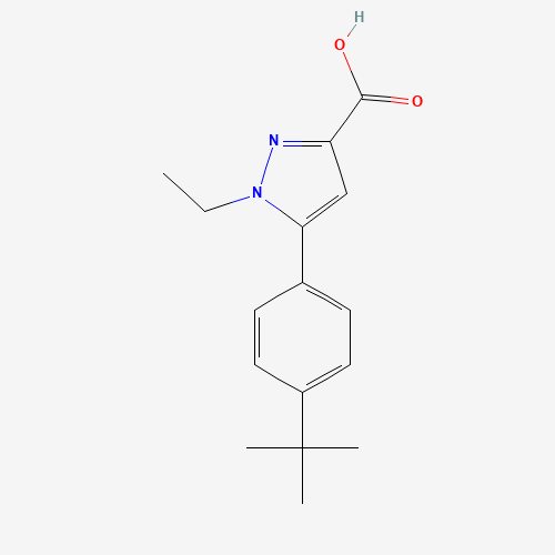 5-(4-tert-butylphenyl)-1-ethylpyrazole-3-carboxylic acid (CAS: 852815-13-5) - Related Chemical Product