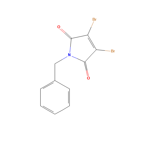 1-benzyl-3,4-dibromopyrrole-2,5-dione (CAS: 91026-00-5) - Chemical Structure and Molecular Formula 