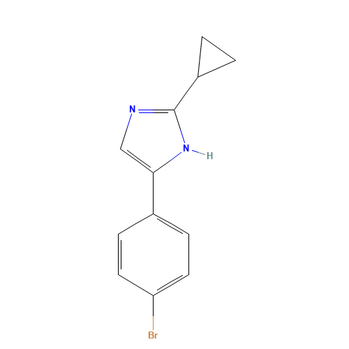 5-(4-bromophenyl)-2-cyclopropyl-1H-imidazole (CAS: 1242441-13-9) - Chemical Structure and Molecular Formula 