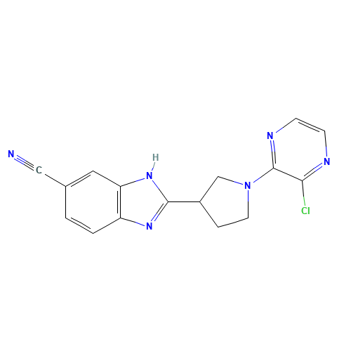 2-[1-(3-chloropyrazin-2-yl)pyrrolidin-3-yl]-3H-benzimidazole-5-carbonitrile (CAS: 1350355-99-5) - Related Chemical Product