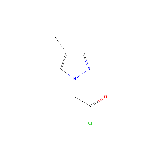 2-(4-methylpyrazol-1-yl)acetyl chloride (CAS: 1001567-69-6) - Chemical Structure and Molecular Formula 