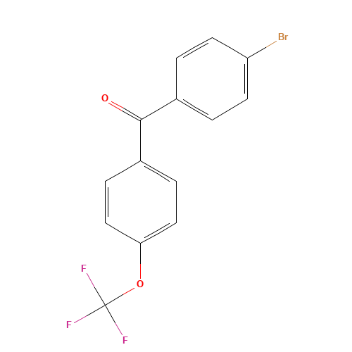 (4-bromophenyl)-[4-(trifluoromethoxy)phenyl]methanone (CAS: 34367-36-7) - Chemical Structure and Molecular Formula 