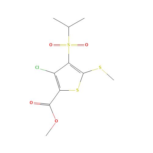 methyl 3-chloro-5-methylsulfanyl-4-propan-2-ylsulfonylthiophene-2-carboxylate (CAS: 175202-12-7) - Related Chemical Product