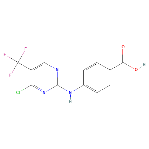 4-[[4-chloro-5-(trifluoromethyl)pyrimidin-2-yl]amino]benzoic acid (CAS: 878156-22-0) - Related Chemical Product
