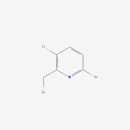 6-bromo-2-(bromomethyl)-3-chloropyridine (CAS: 1227603-01-1) - Chemical Structure and Molecular Formula 