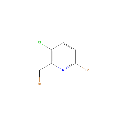 6-bromo-2-(bromomethyl)-3-chloropyridine (CAS: 1227603-01-1) - Chemical Structure and Molecular Formula 