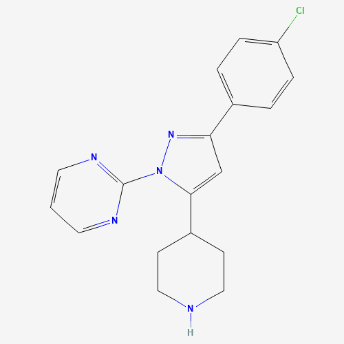 2-[3-(4-chlorophenyl)-5-piperidin-4-ylpyrazol-1-yl]pyrimidine (CAS: 1349864-00-1) - Related Chemical Product