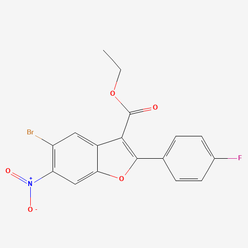 ethyl 5-bromo-2-(4-fluorophenyl)-6-nitro-1-benzofuran-3-carboxylate (CAS: 1333340-14-9) - Related Chemical Product