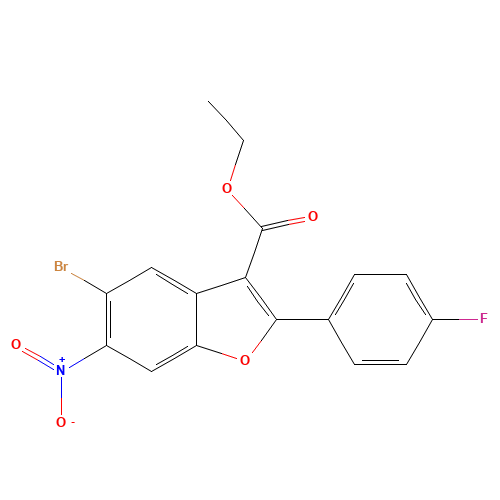ethyl 5-bromo-2-(4-fluorophenyl)-6-nitro-1-benzofuran-3-carboxylate (CAS: 1333340-14-9) - Related Chemical Product