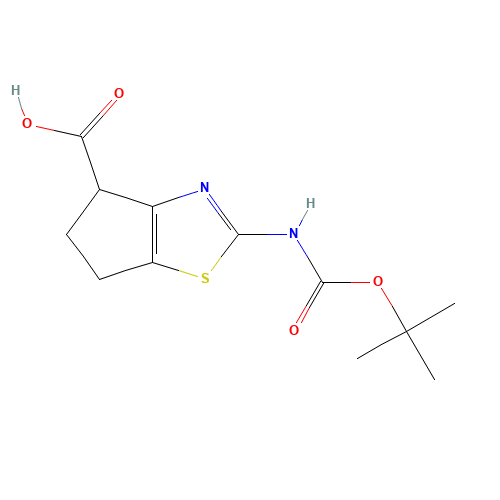 2-[(2-methylpropan-2-yl)oxycarbonylamino]-5,6-dihydro-4H-cyclopenta[d][1,3]thiazole-4-carboxylic acid (CAS: 1190391-81-1) - Related Chemical Product