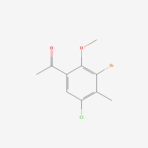 1-(3-bromo-5-chloro-2-methoxy-4-methylphenyl)ethanone (CAS: 1382994-99-1) - Related Chemical Product