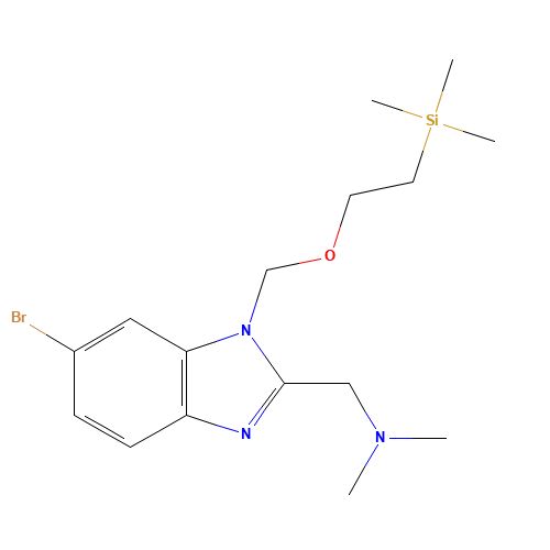 1-[6-bromo-1-(2-trimethylsilylethoxymethyl)benzimidazol-2-yl]-N,N-dimethylmethanamine (CAS: 1214899-90-7) - Related Chemical Product