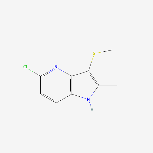 5-chloro-2-methyl-3-methylsulfanyl-1H-pyrrolo[3,2-b]pyridine (CAS: 850785-54-5) - Chemical Structure and Molecular Formula 