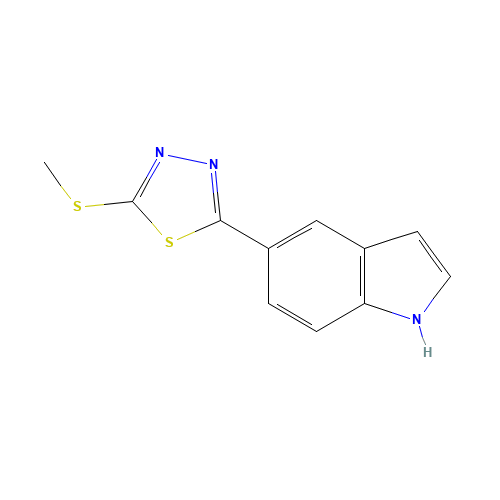 2-(1H-indol-5-yl)-5-methylsulfanyl-1,3,4-thiadiazole (CAS: 1401348-60-4) - Related Chemical Product