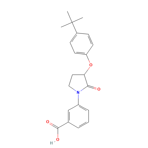 3-[3-(4-tert-butylphenoxy)-2-oxopyrrolidin-1-yl]benzoic acid (CAS: 649774-32-3) - Related Chemical Product