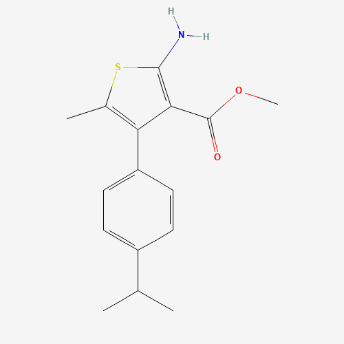 methyl 2-amino-5-methyl-4-(4-propan-2-ylphenyl)thiophene-3-carboxylate (CAS: 350990-04-4) - Related Chemical Product