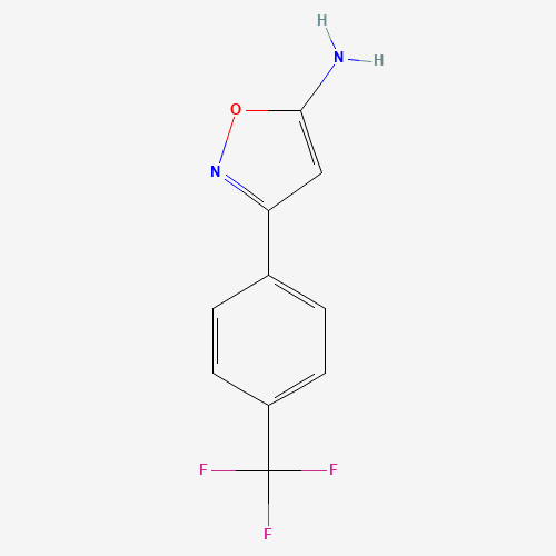3-[4-(trifluoromethyl)phenyl]-1,2-oxazol-5-amine (CAS: 81465-84-1) - Chemical Structure and Molecular Formula 