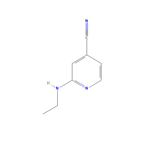 2-(ethylamino)pyridine-4-carbonitrile (CAS: 87121-58-2) - Chemical Structure and Molecular Formula 