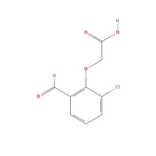 2-(2-chloro-6-formylphenoxy)acetic acid (CAS: 24589-85-3) - Chemical Structure and Molecular Formula 