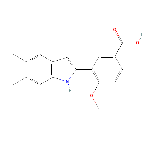 3-(5,6-dimethyl-1H-indol-2-yl)-4-methoxybenzoic acid (CAS: 835595-03-4) - Related Chemical Product