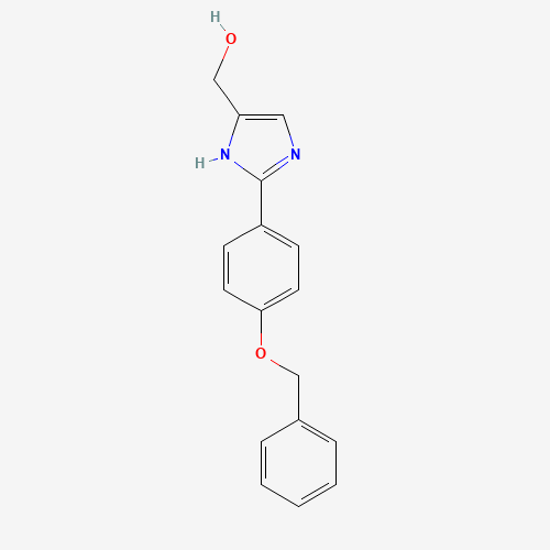 [2-(4-phenylmethoxyphenyl)-1H-imidazol-5-yl]methanol (CAS: 102151-52-0) - Chemical Structure and Molecular Formula 