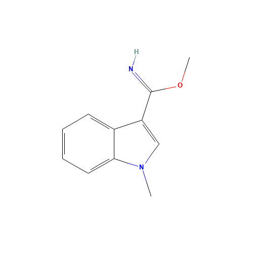 methyl 1-methylindole-3-carboximidate (CAS: 128200-21-5) - Chemical Structure and Molecular Formula 