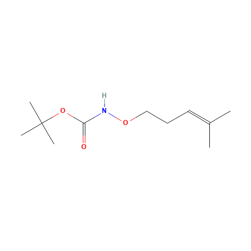 tert-butyl N-(4-methylpent-3-enoxy)carbamate (CAS: 1177369-80-0) - Chemical Structure and Molecular Formula 