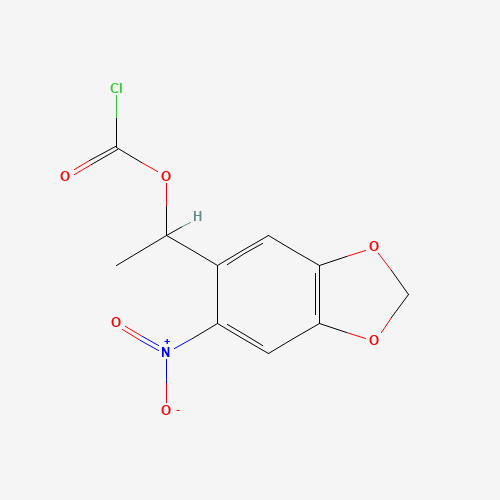 1-(6-nitro-1,3-benzodioxol-5-yl)ethyl carbonochloridate (CAS: 156876-26-5) - Related Chemical Product