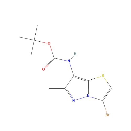 tert-butyl N-(3-bromo-6-methylpyrazolo[5,1-b][1,3]thiazol-7-yl)carbamate (CAS: 1290127-80-8) - Related Chemical Product