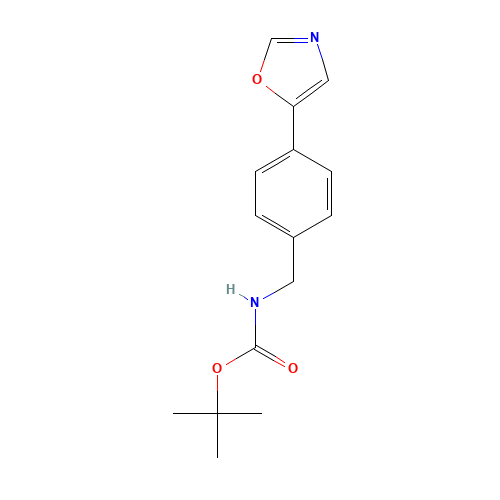 tert-butyl N-[[4-(1,3-oxazol-5-yl)phenyl]methyl]carbamate (CAS: 1360616-36-9) - Related Chemical Product
