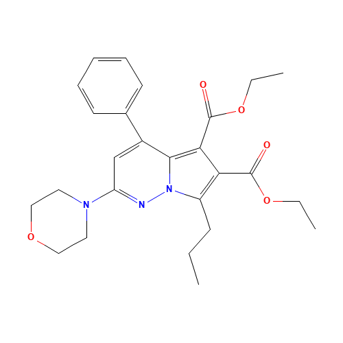 diethyl 2-morpholin-4-yl-4-phenyl-7-propylpyrrolo[1,2-b]pyridazine-5,6-dicarboxylate (CAS: 844875-03-2) - Related Chemical Product