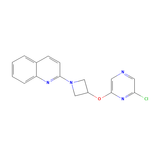 2-[3-(6-chloropyrazin-2-yl)oxyazetidin-1-yl]quinoline (CAS: 1350607-56-5) - Chemical Structure and Molecular Formula 