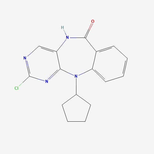 2-chloro-11-cyclopentyl-5H-pyrimido[4,5-b][1,4]benzodiazepin-6-one (CAS: 1521197-43-2) - Related Chemical Product