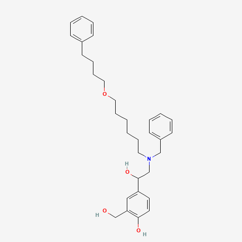 4-[2-[benzyl-[6-(4-phenylbutoxy)hexyl]amino]-1-hydroxyethyl]-2-(hydroxymethyl)phenol (CAS: 934842-69-0) - Related Chemical Product