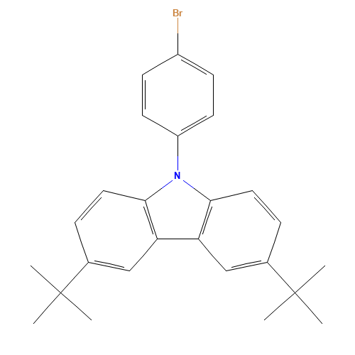 9-(4-bromophenyl)-3,6-ditert-butylcarbazole (CAS: 601454-33-5) - Related Chemical Product