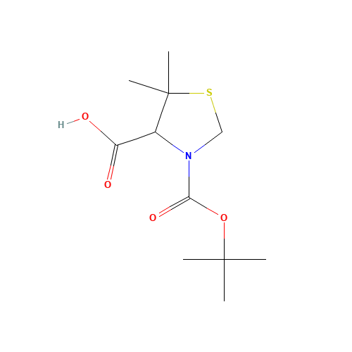5,5-dimethyl-3-[(2-methylpropan-2-yl)oxycarbonyl]-1,3-thiazolidine-4-carboxylic acid (CAS: 137235-65-5) - Related Chemical Product