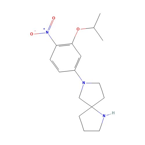 7-(4-nitro-3-propan-2-yloxyphenyl)-1,7-diazaspiro[4.4]nonane (CAS: 1462951-17-2) - Related Chemical Product