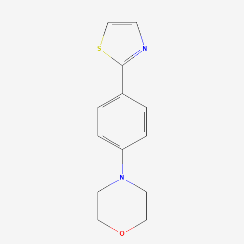 4-[4-(1,3-thiazol-2-yl)phenyl]morpholine (CAS: 1542258-98-9) - Chemical Structure and Molecular Formula 