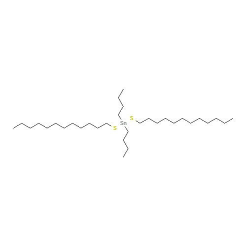 dibutyl-bis(dodecylsulfanyl)stannane (CAS: 1185-81-5) - Chemical Structure and Molecular Formula 