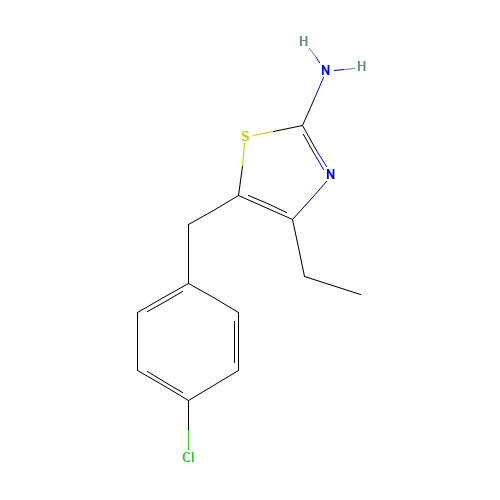 5-[(4-chlorophenyl)methyl]-4-ethyl-1,3-thiazol-2-amine (CAS: 1200399-16-1) - Related Chemical Product