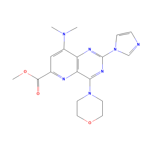 methyl 8-(dimethylamino)-2-imidazol-1-yl-4-morpholin-4-ylpyrido[3,2-d]pyrimidine-6-carboxylate (CAS: 1220114-19-1) - Related Chemical Product