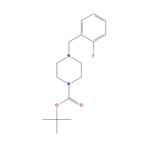 tert-butyl 4-[(2-fluorophenyl)methyl]piperazine-1-carboxylate (CAS: 1269430-65-0) - Chemical Structure and Molecular Formula 