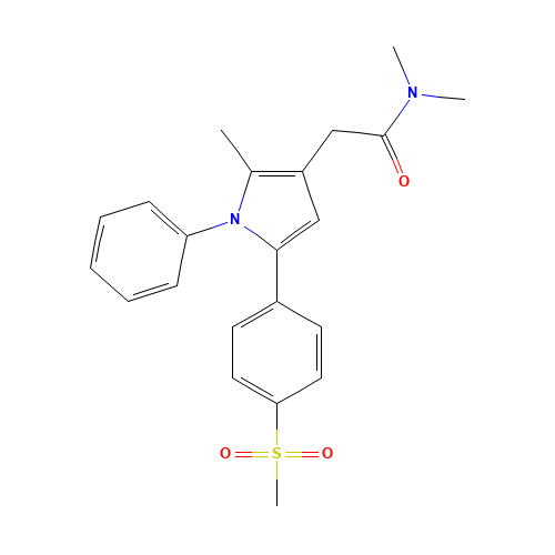 N,N-dimethyl-2-[2-methyl-5-(4-methylsulfonylphenyl)-1-phenylpyrrol-3-yl]acetamide (CAS: 1005451-52-4) - Related Chemical Product
